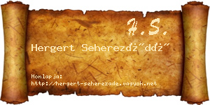 Hergert Seherezádé névjegykártya